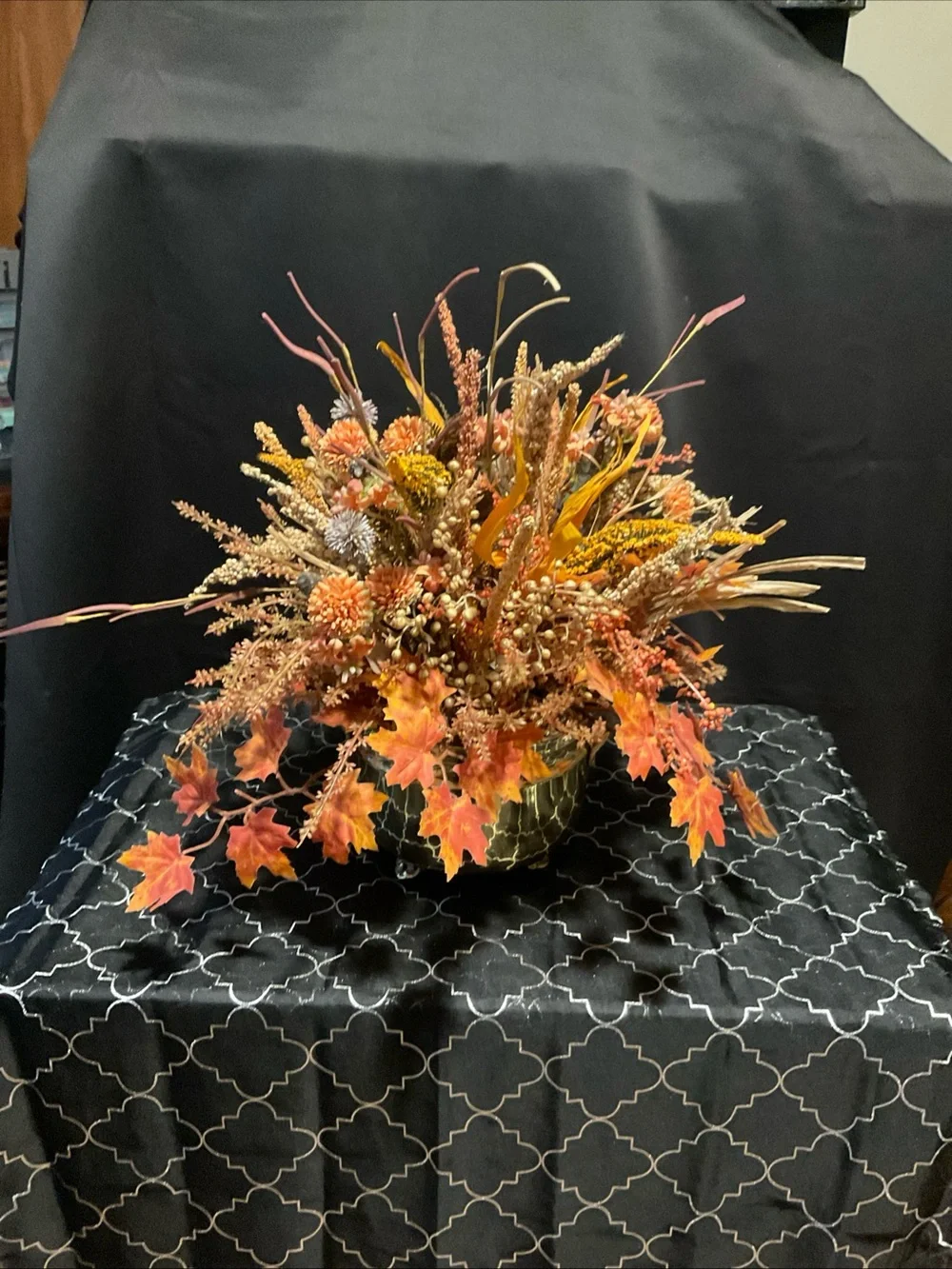 Autumn Harvest Fall Floral Arrangement - Orange
